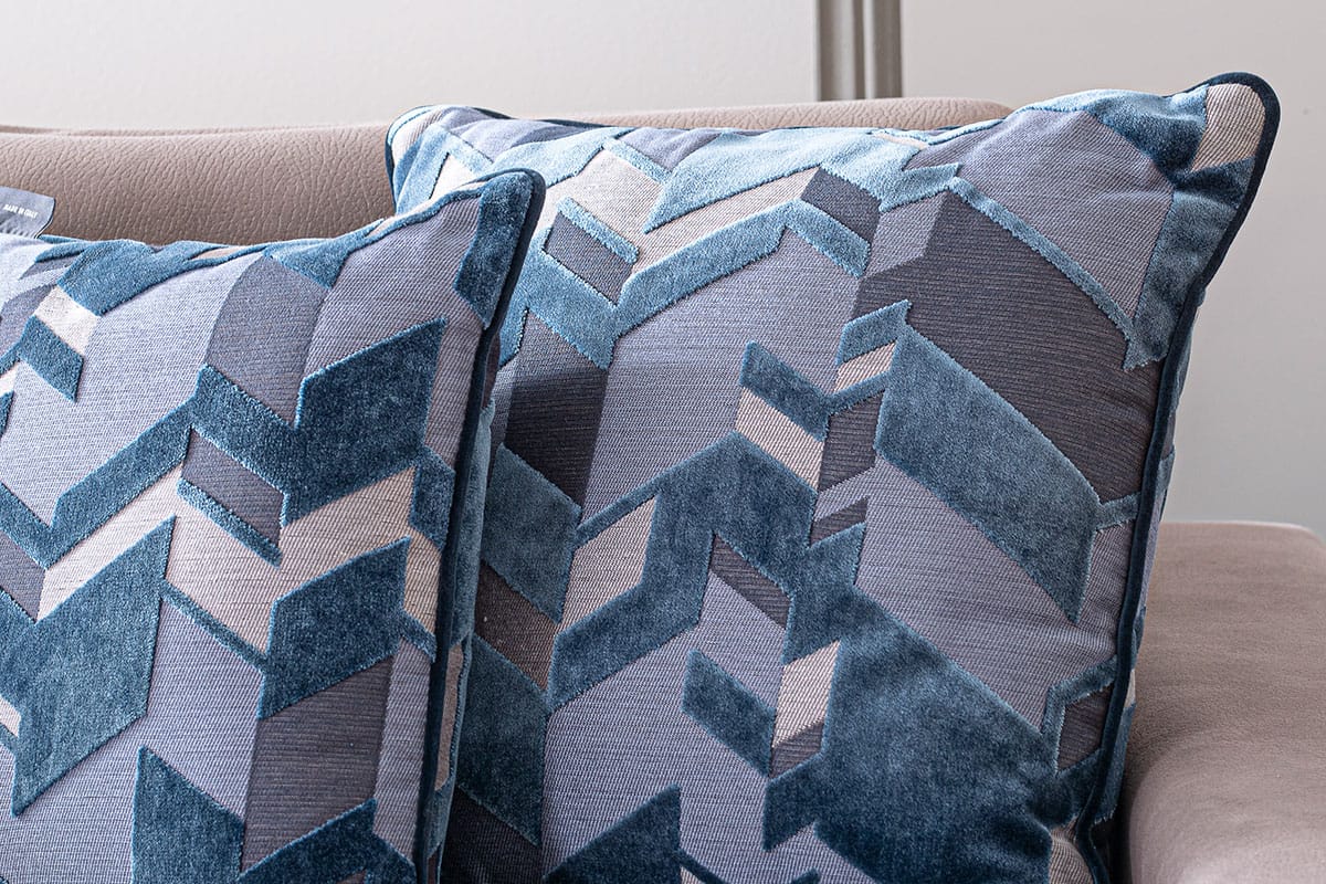Luxurious designer cushions in camouflage velvet | BROCHIER