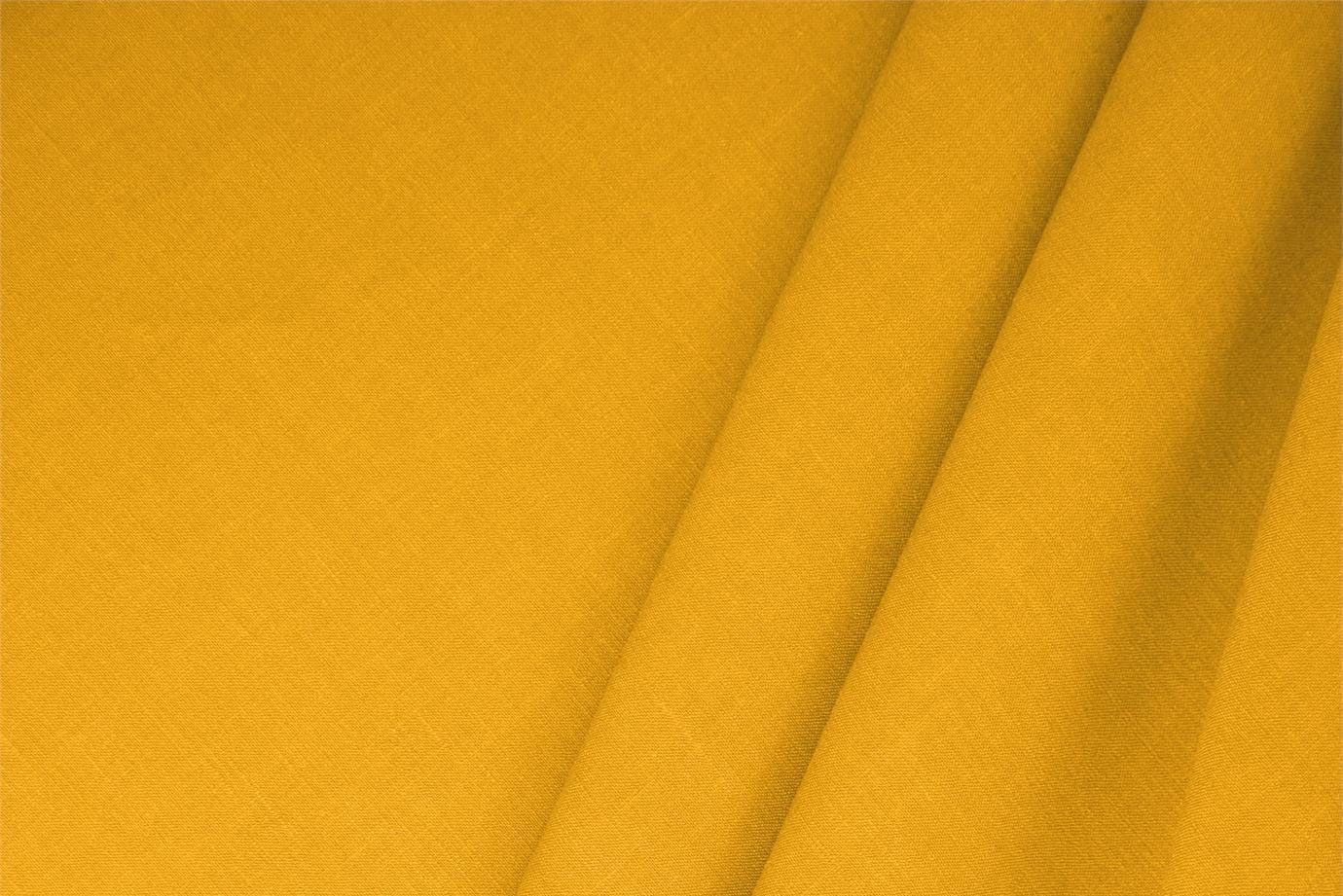 Tessuto Misto Lino Giallo Girasole in Lino, Stretch, Viscosa per abbigliamento