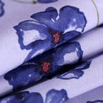 Tessuto Mussola Blu, Viola in Viscosa per abbigliamento