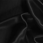 Tissu microfibre satin de soie élastique noir pour vêtements
