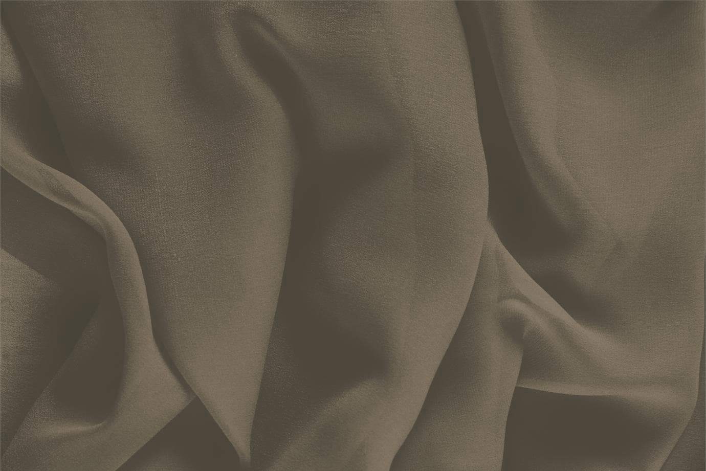 Bark Brown Silk Georgette fabric for dressmaking
