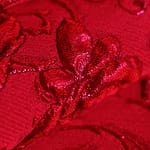 Tissu Rouge en Polyester, Soie pour vêtements