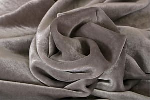 Silver Silk and Viscose Velvet Fabric - 018