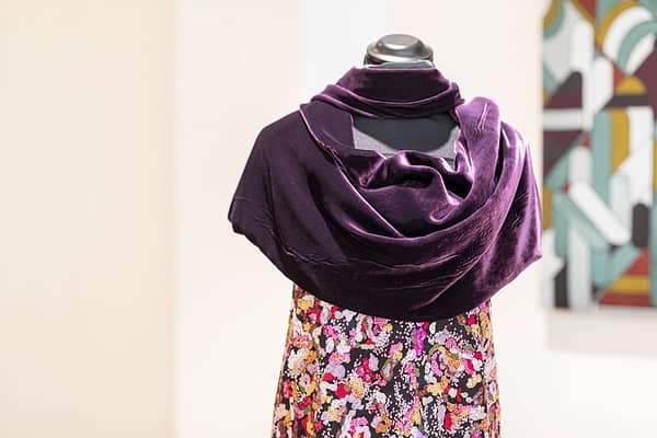 Plum purple silk and viscose velvet fabric | new tess