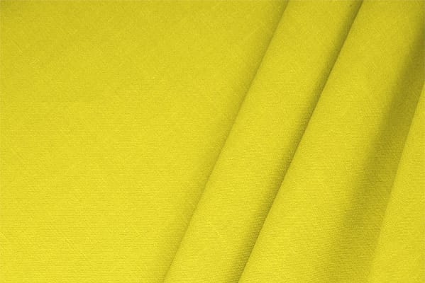 Lemon Yellow Linen, Stretch, Viscose Linen Blend fabric for dressmaking