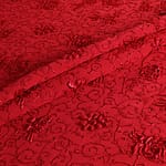 Tissu Rouge en Polyester, Soie pour vêtements