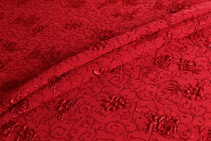 Red Polyester, Silk fabric for dressmaking