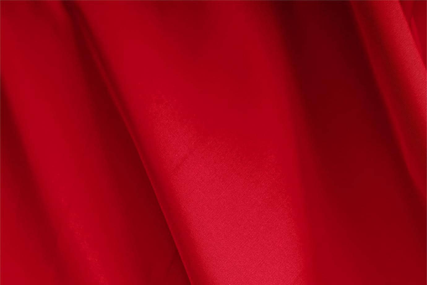 Tessuto Faille Rosso Fuoco in Seta per abbigliamento