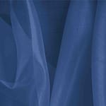 Tessuto Organza Blu Zaffiro in Seta per abbigliamento