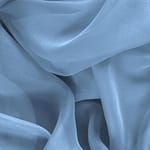 Tessuto Chiffon Blu Fiordalisio in Seta per abbigliamento