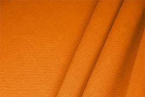 Pumpkin Orange Linen, Stretch, Viscose Linen Blend fabric for dressmaking