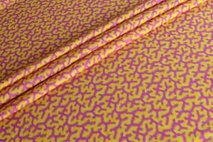 Fuxia, Yellow Viscose Muslin fabric for dressmaking