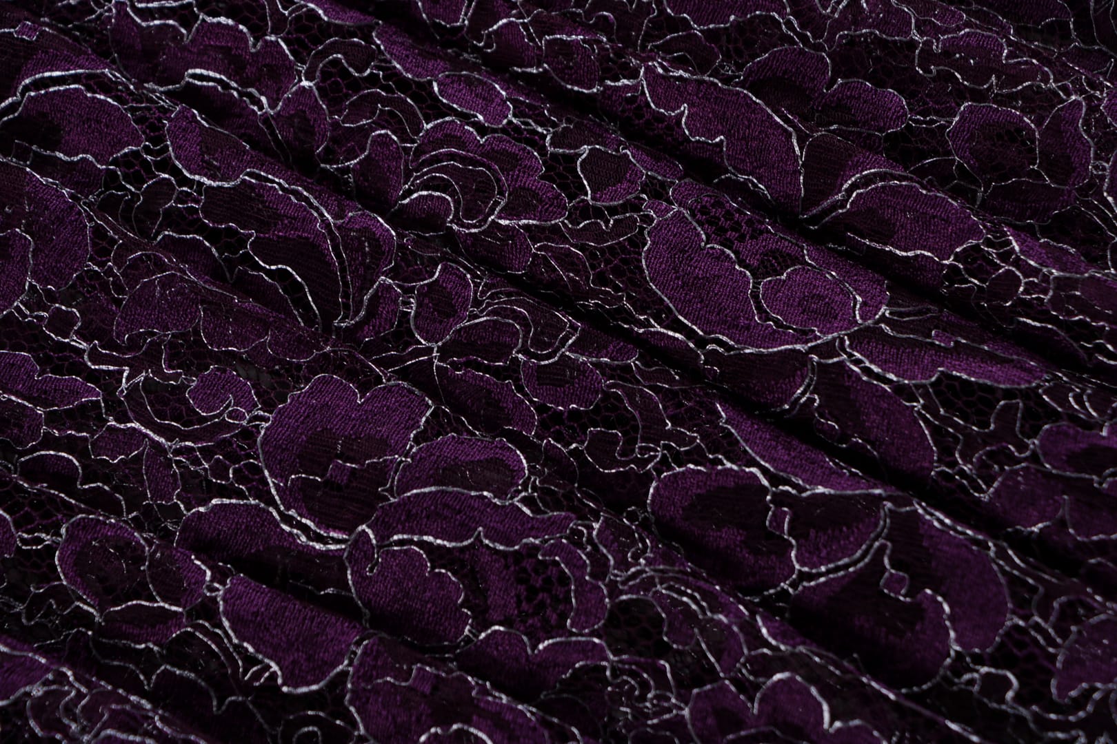 Tessuto Viola in Poliestere, Viscosa per abbigliamento