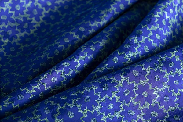 Blue Viscose fabric for dressmaking