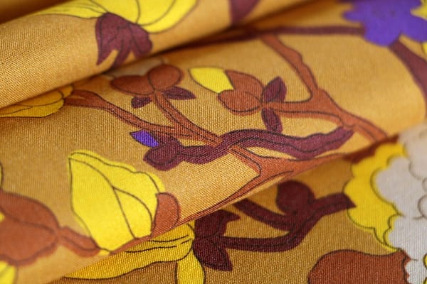 Purple, Yellow Viscose Muslin fabric for dressmaking