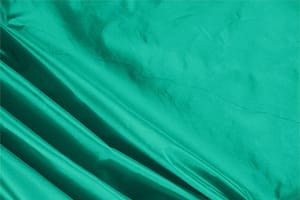Tessuto Taffetà Verde Bandiera in Seta per abbigliamento