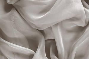 Steel Silver Silk Chiffon fabric for dressmaking