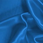 Tessuto Raso Stretch Blu Antille in Seta, Stretch per abbigliamento