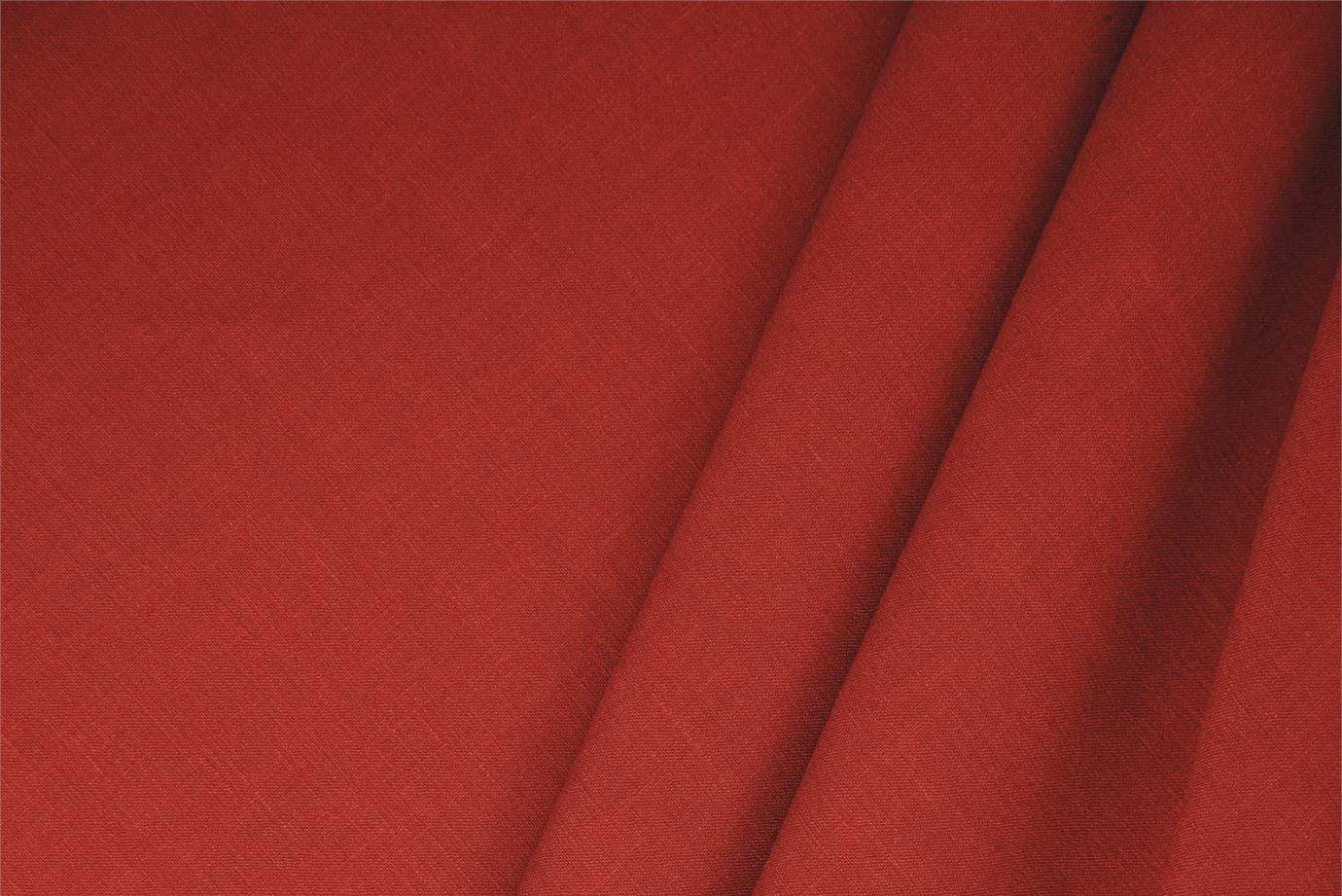 Scarlet Red Linen, Stretch, Viscose Linen Blend fabric for dressmaking