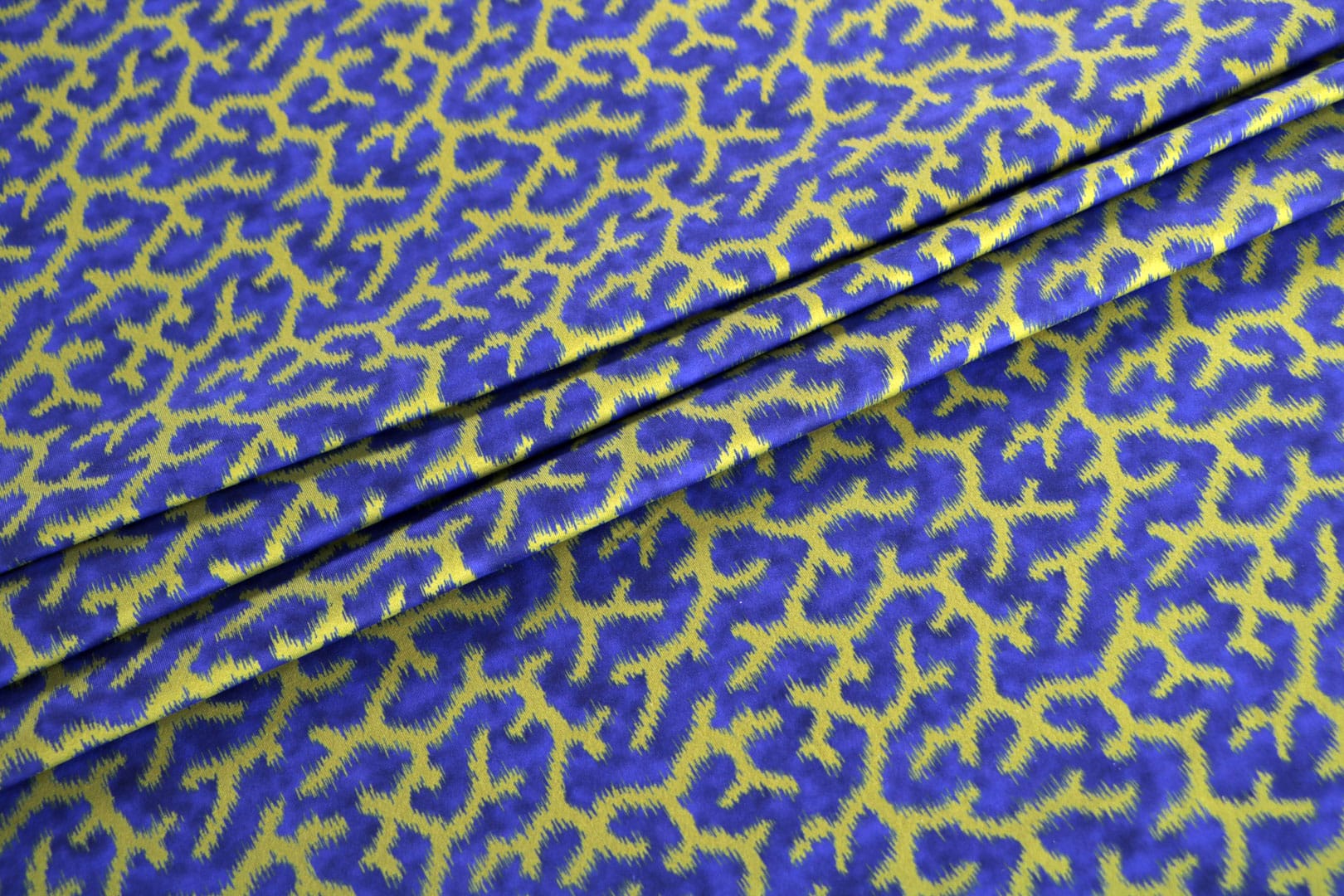 Blue, Green, Purple Polyester, Stretch fabric for dressmaking
