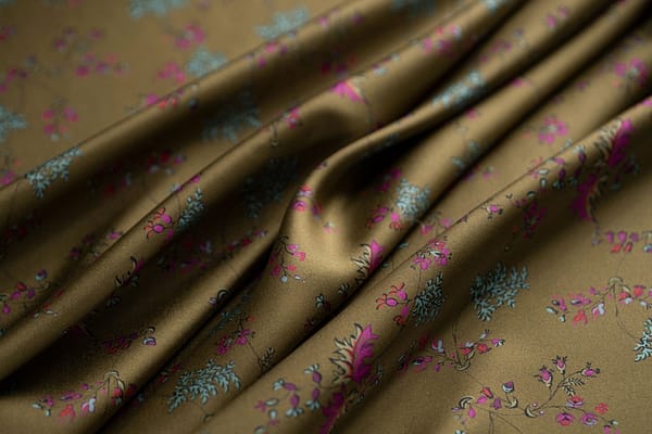 Floral silk twill apparel fabric | new tess