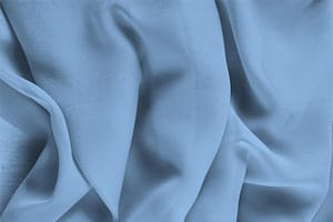 Tissu Georgette Bleu bleuet en Soie pour vêtements