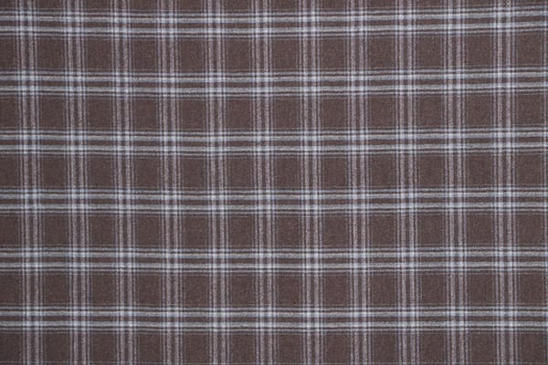 Blue, Brown Wool Flannel fabric for dressmaking
