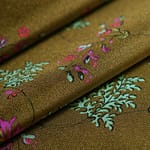 Green, Multicolor Silk fabric for dressmaking