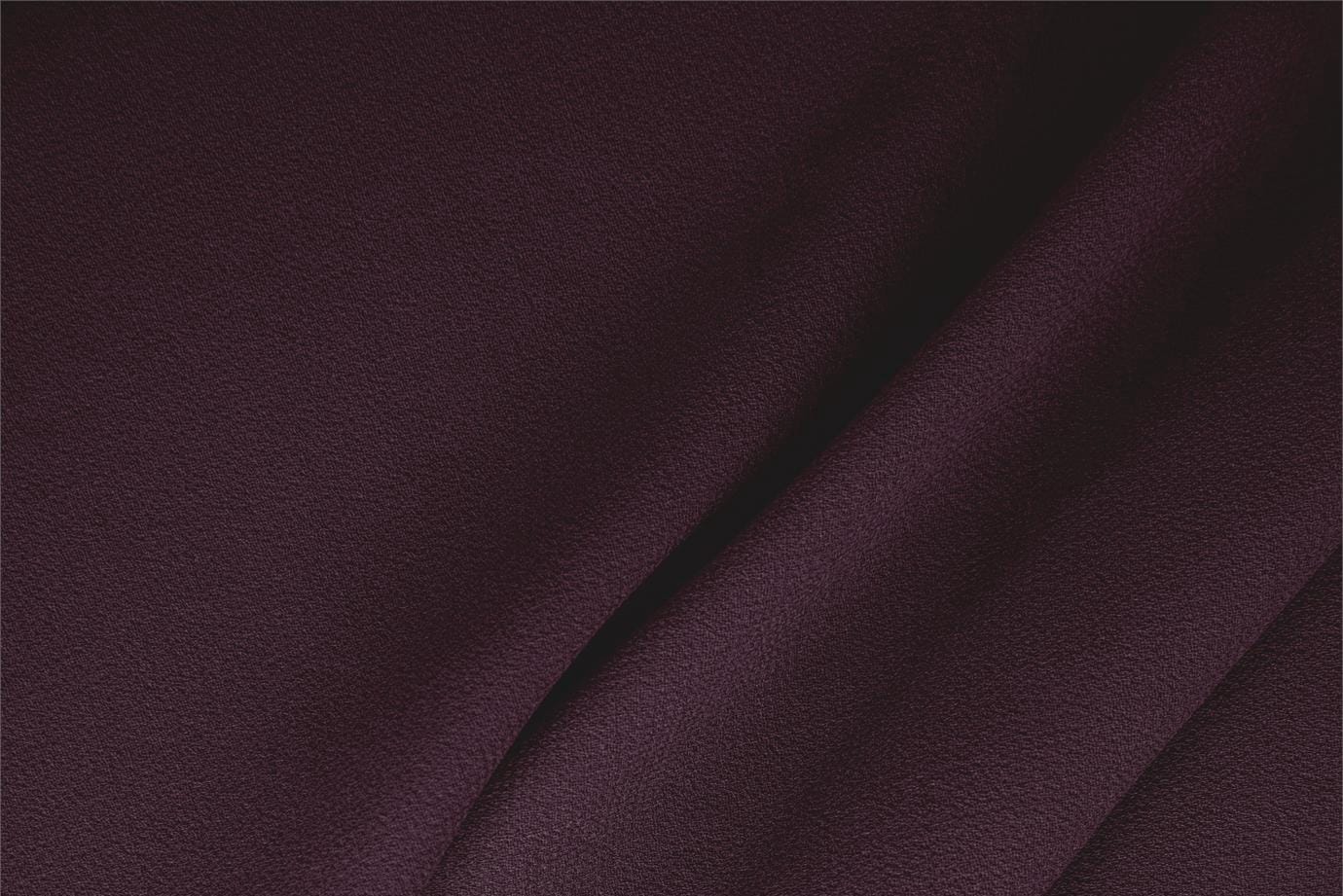 Tissu Double crêpe de laine Violet moût en Laine pour vêtements