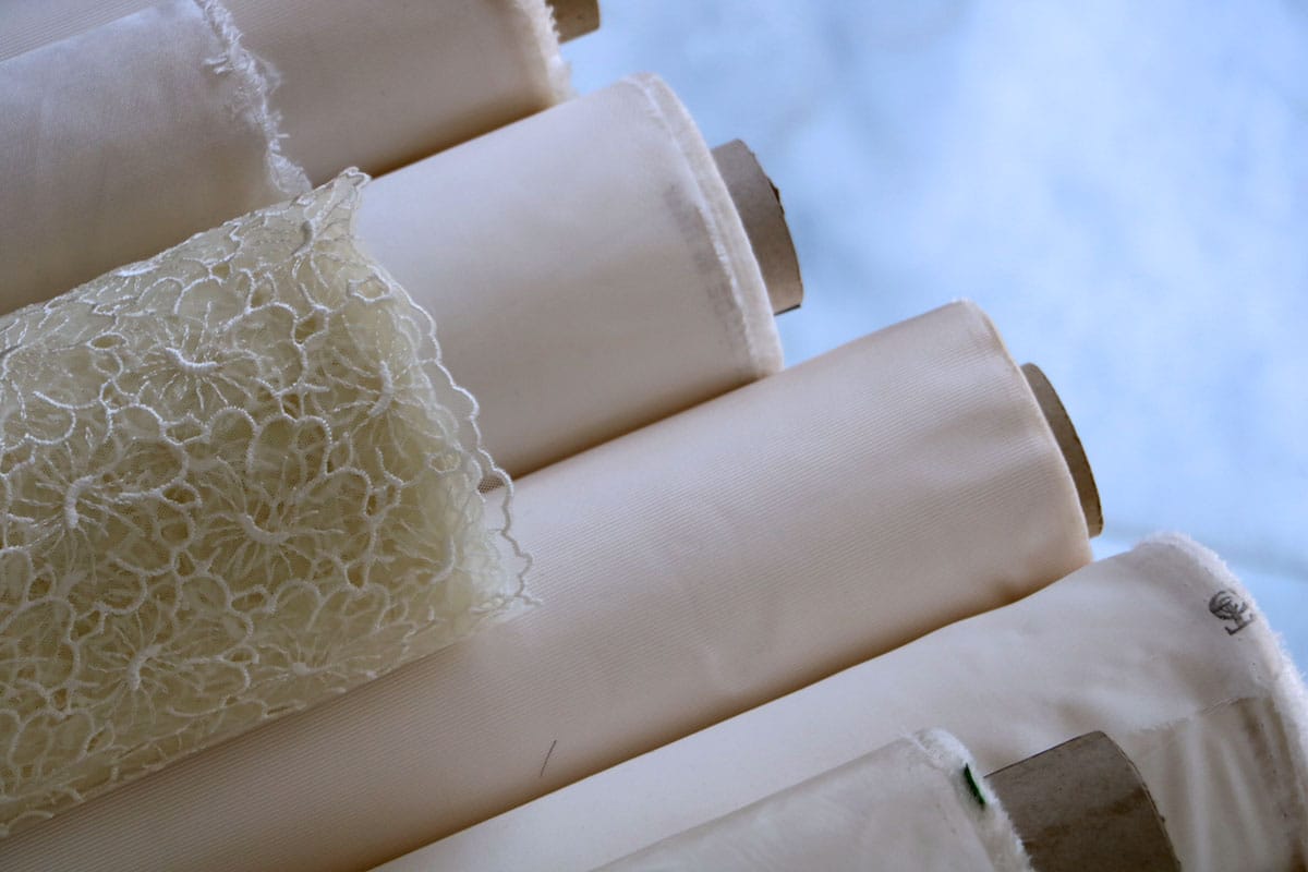 Tessuti per abiti da sposa in seta, pizzi e ricami | new tess