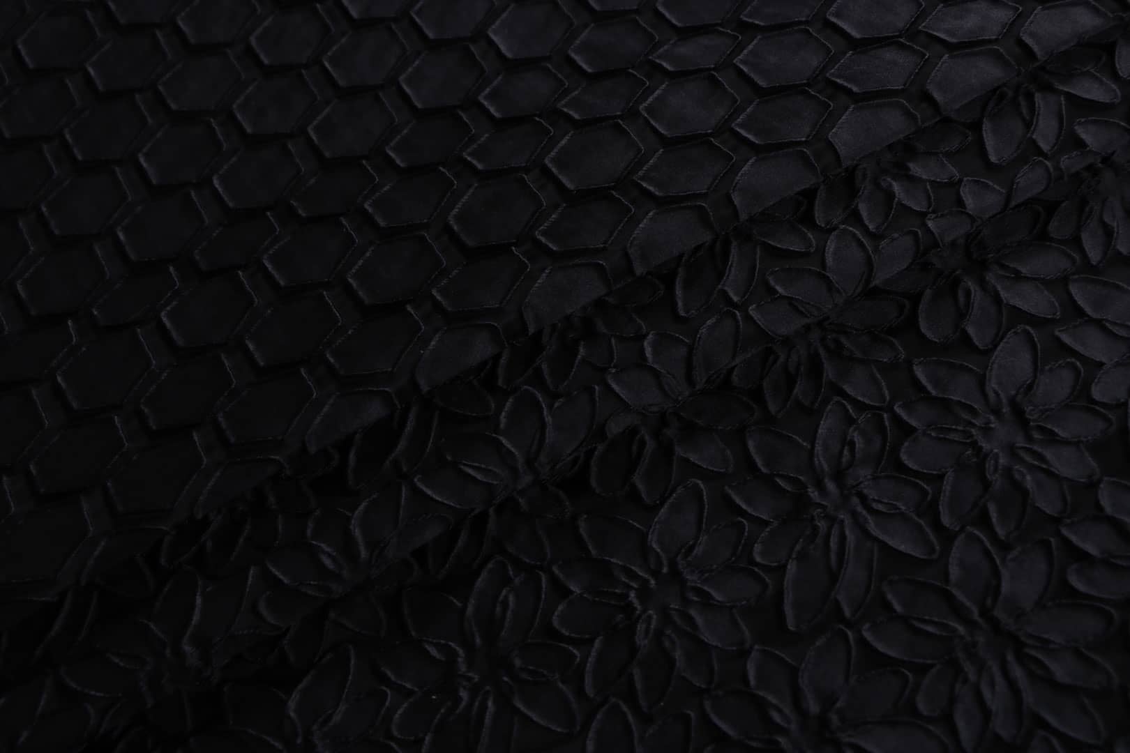 Tissu Noir en Polyester pour vêtements