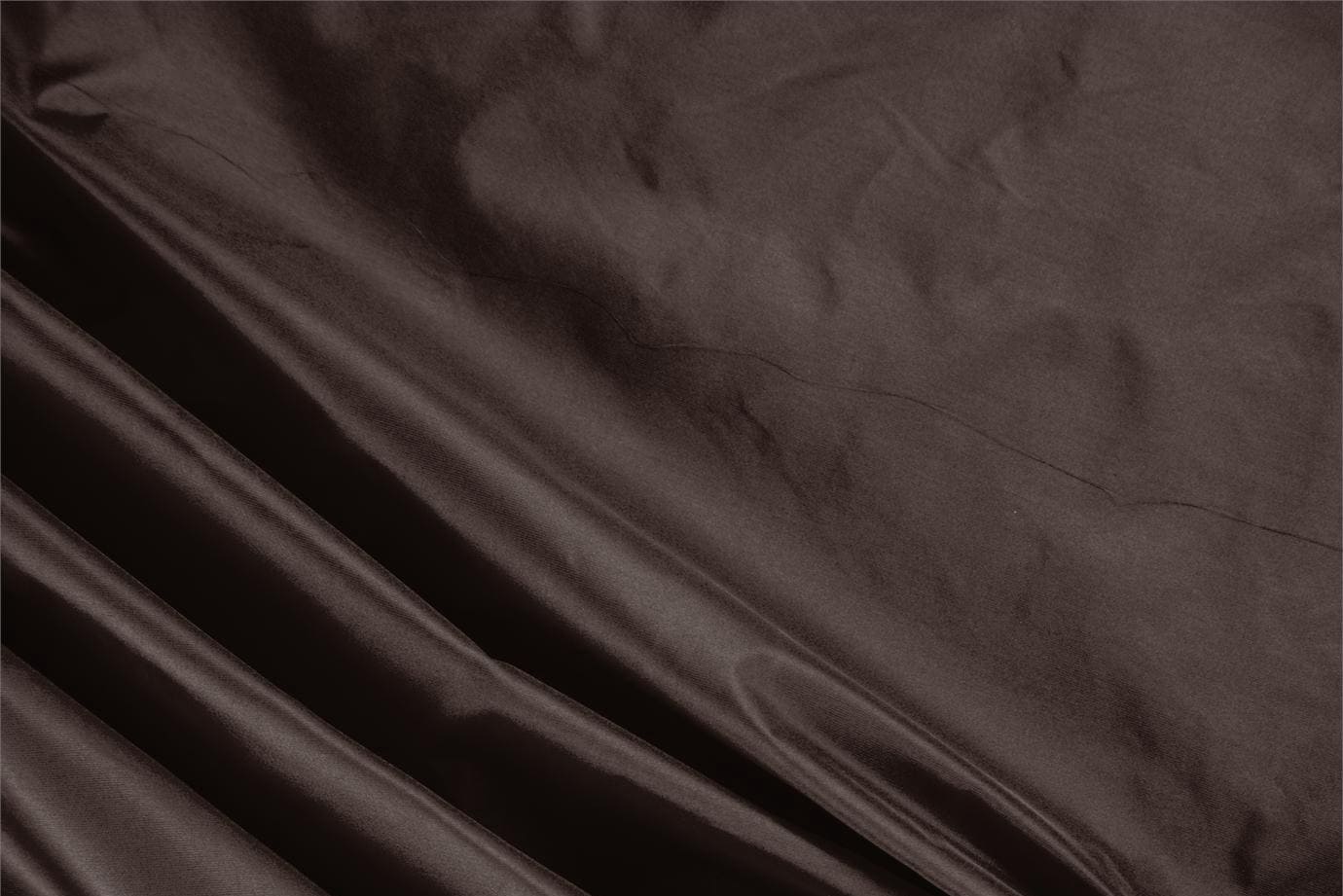 Dark Brown Silk Taffeta fabric for dressmaking