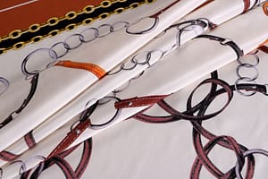 Black, Brown Silk Crêpe de Chine fabric for dressmaking
