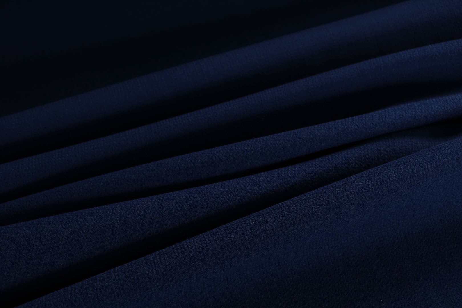 Denim Blue Wool Doppia Crepella fabric for dressmaking