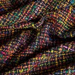 Black, Multicolor Viscose fabric for dressmaking