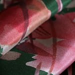 Tessuto Habutai Rosso, Verde in Seta per abbigliamento