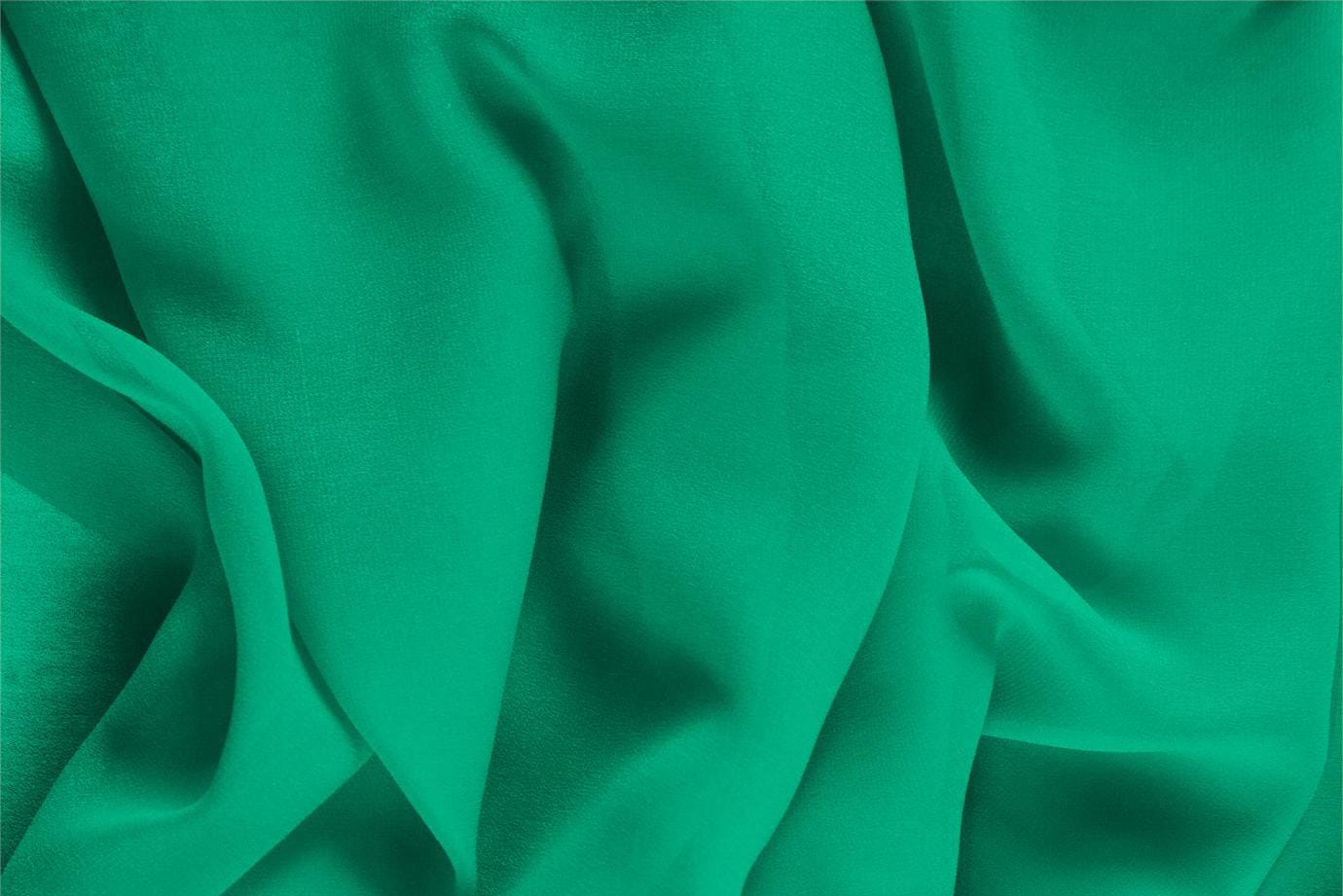Tissu Georgette Vert drapeau en Soie pour vêtements