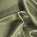 Tissu Crêpe Satin Vert olive en Soie pour vêtements