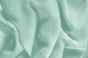 Tessuto Georgette Verde Clorofilla in Seta per abbigliamento