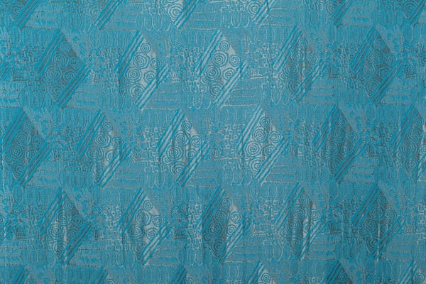 Blue Cotton, Polyester, Silk, Viscose fabric for dressmaking