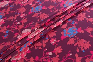 Fuxia, Pink, Purple Polyester, Stretch fabric for dressmaking