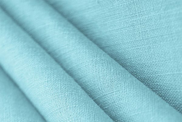 Tissu Toile de lin Bleu caraibi en Lin pour vêtements