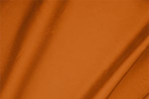 Tessuto Raso di Cotone Stretch Arancione Mandarino in Cotone, Stretch per abbigliamento