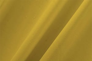 Tessuto Double Shantung Giallo Sole in Cotone, Seta per abbigliamento