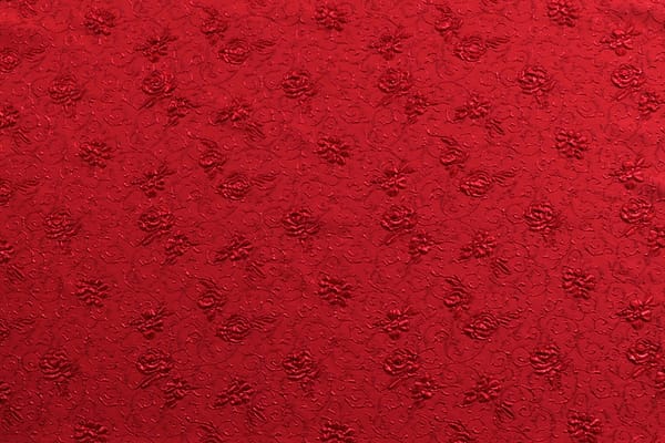 Red Polyester, Silk fabric for dressmaking