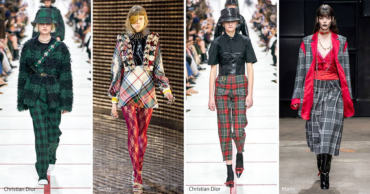 Tartan and plaid fashion trend fall 2019