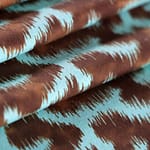Blue, Brown Polyester, Stretch fabric for dressmaking
