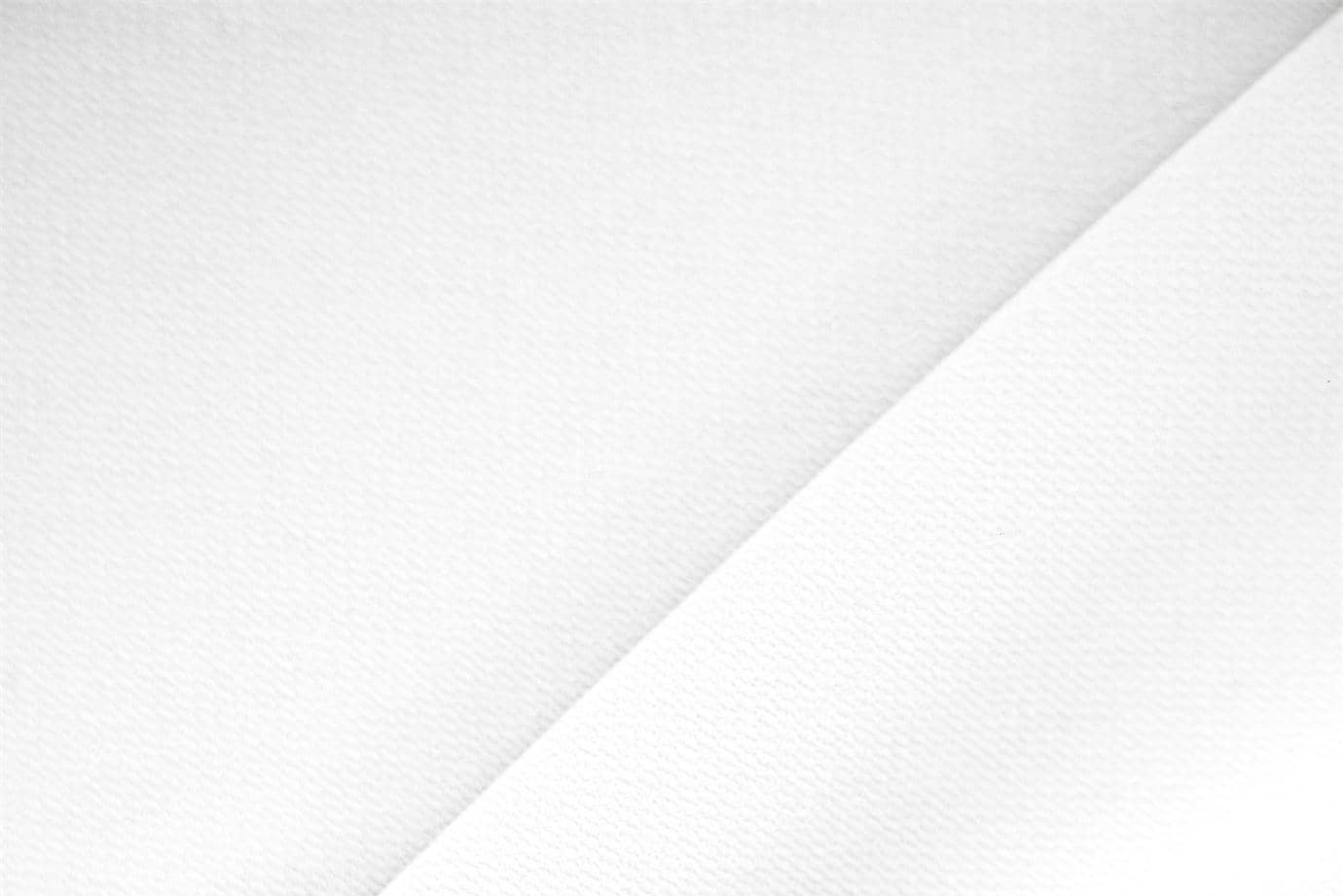 Tessuto Microfibra Poliestere Crepe Bianco Ottico per abbigliamento