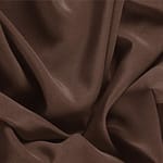 Dark Brown Silk Crêpe de Chine fabric for dressmaking