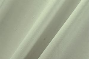 Tessuto Double Shantung Verde Neon in Cotone, Seta per abbigliamento